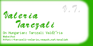 valeria tarczali business card